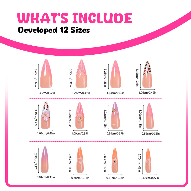DBO Purl Hand Made 3D Press On Nail # 96-51
