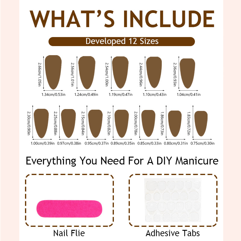 DBO MALL Beautiful Pure Hand-made Press On Nails # 98-3